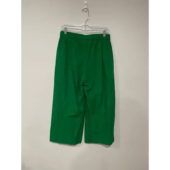 NWT Ottod'Ame Green Bandiera Cotton Wide Leg Pants Italian Minimalist